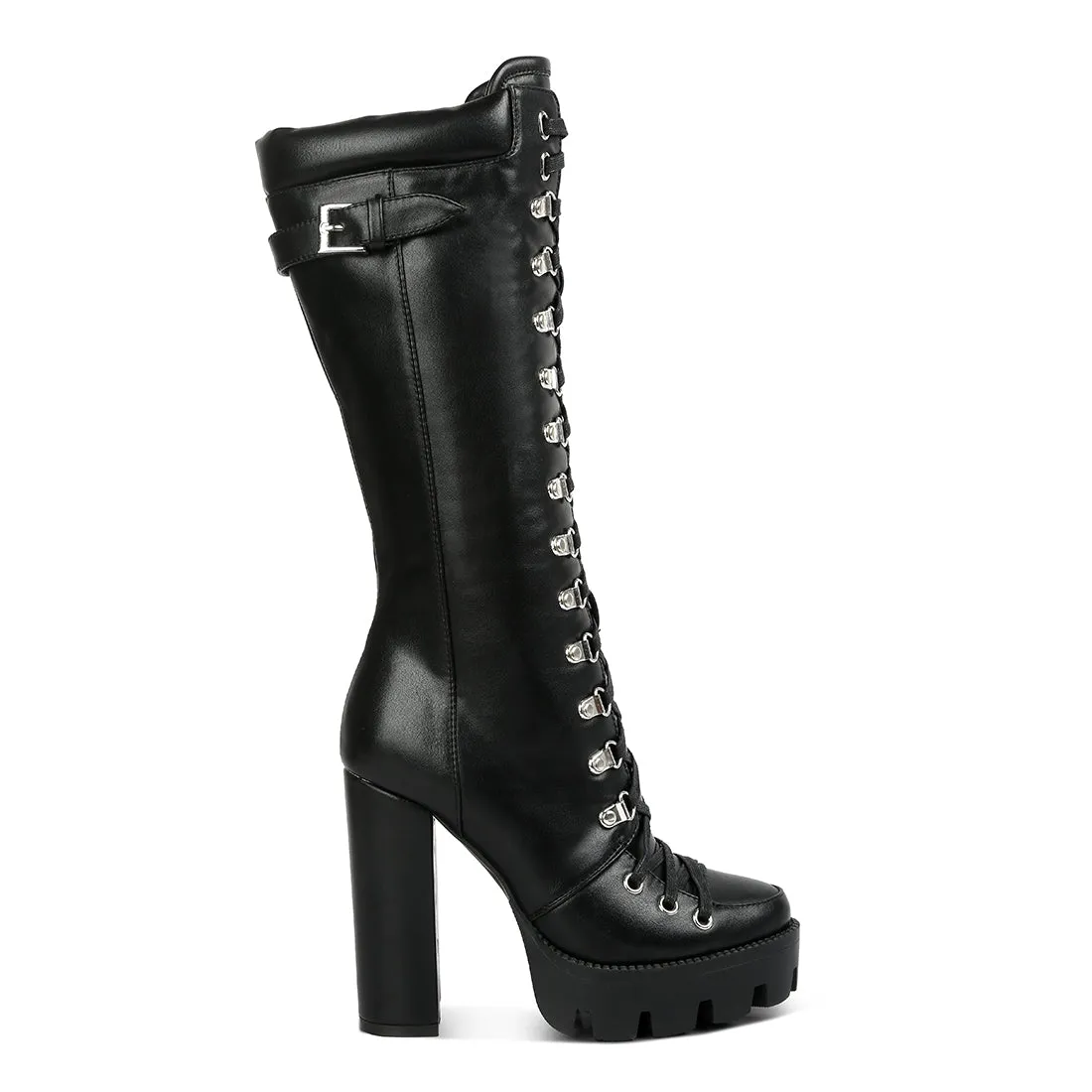 Magnolia Cushion Collared Lace Up Boots